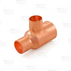 1-1/4" x 3/4" x 3/4" Copper Tee