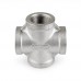 3/4" 304 Stainless Steel Cross, FNPT threaded