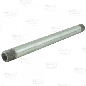 1/2” x 10” Galvanized Steel Pipe Nipple