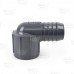 1-1/4" Barbed Insert x 1-1/4" Female NPT 90° PVC Elbow, Sch 40, Gray