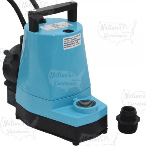 Automatic Submersible Utility/Sump Pump w/ Piggyback Diaphragm Switch, 10' cord, 1/6HP, 115V