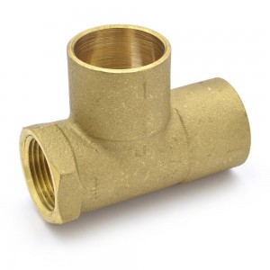 Matco Norca CRTF0504T05LF 1" C x 3/4" Female Thread x 1" C Cast Brass Adapter Tee, Lead Free