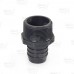 1-1/4" Barbed Insert x 1-1/2" Male NPT Threaded PVC Reducing Adapter, Sch 40, Gray