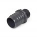 1-1/2" Barbed Insert x 1" Male NPT Threaded PVC Reducing Adapter, Sch 40, Gray