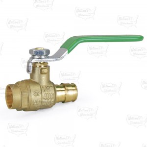 1/2" PEX Expansion x 1/2" Sweat Brass Ball Valve, Lead-Free