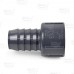 1" Barbed Insert x 1" Female NPT Threaded PVC Adapter, Sch 40, Gray