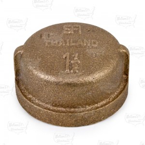 1-1/2" FPT Brass Cap, Lead-Free