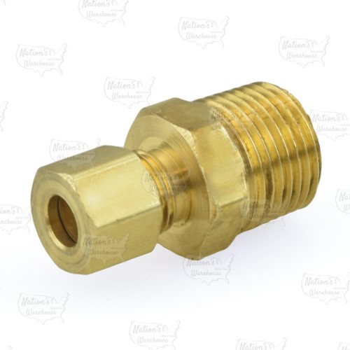 1/4" OD x 3/8" MIP Threaded Compression Adapter, Lead-Free