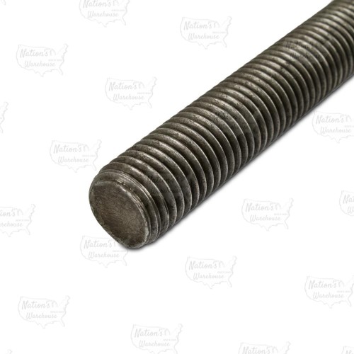 7/8"-9 x 6ft Threaded Rod (All-Thread), Black Steel