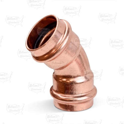 1" Press Copper 45° Elbow, Imported