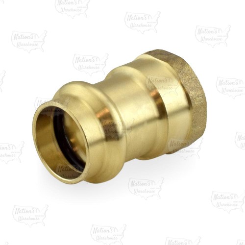 3/4" Press x Female Threaded Adapter, Lead-Free Brass