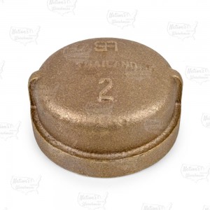 2" FPT Brass Cap, Lead-Free