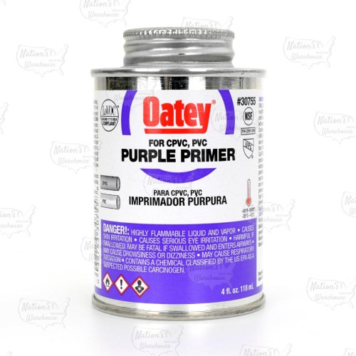 4 oz Purple PVC/CPVC Primer w/ Dauber