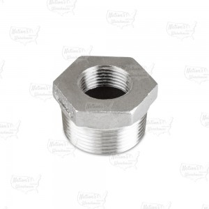 1-1/4" x 3/4" 304 Stainless Steel Hex Bushing, MNPT x FNPT threaded