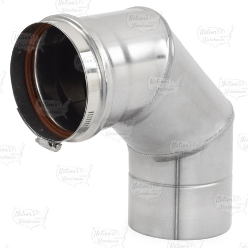 4" Z-Vent 90-Degree Elbow, Single Wall