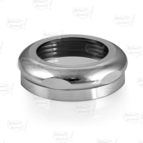 1-1/2" Tubular Slip Nut, Chrome Plated Solid Brass