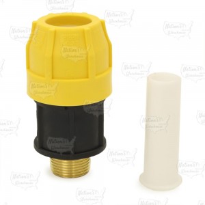3/4" IPS (SDR-11 PE Gas Pipe) x 3/4" MIP Short Transition Adapter/Fitting