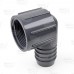 1-1/4" Barbed Insert x 1-1/4" Female NPT 90° PVC Elbow, Sch 40, Gray