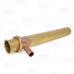 1-1/2" x 12", 17GA, Flanged Dishwasher Tailpiece w/ 1/2" (5/8" OD) Copper Branch Outlet, Rough Brass