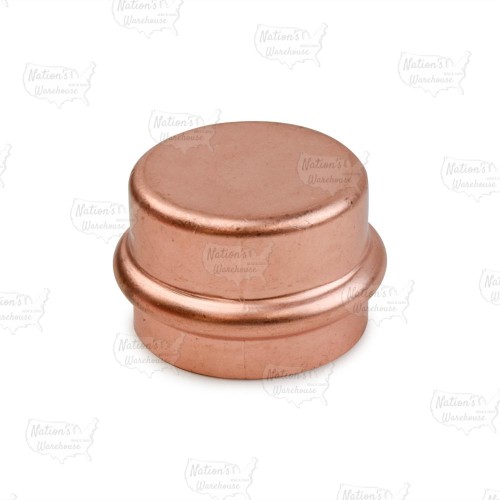 1-1/4" Press Copper Cap, Imported