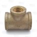 1-1/4" x 1-1/4" x 1" FPT Brass Tee, Lead-Free