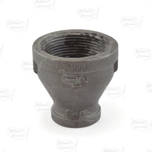 1-1/2" x 3/4" Black Coupling (Imported)