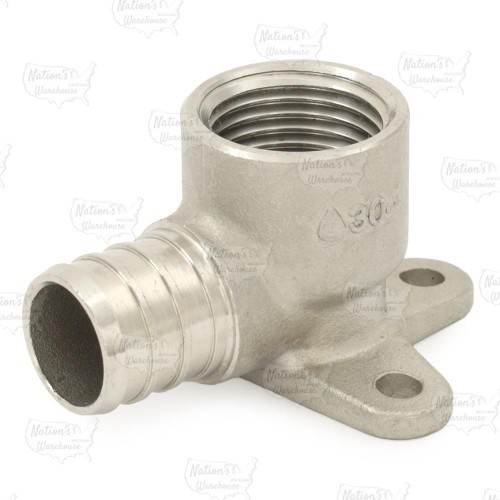 3/4" PEX x 1/2" FPT 304 St. Steel Drop Ear Elbow (Lead-Free)..