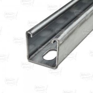 2ft Standard (1-5/8" x 1-5/8") Metal Strut Channel, Pre-Galvanized Steel, Half-Slotted, 12-Gauge