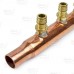 8-branch 1/2" PEX-A (F1960) Copper Manifold, 3/4" Male Sweat x Closed, LF