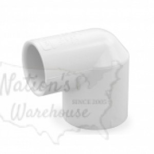 1-1/4" x 1" Barbed Insert 90° Reducing PVC Elbow, Sch 40, Gray