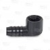 3/4" Barbed Insert x 3/4" Female NPT 90° PVC Elbow, Sch 40, Gray