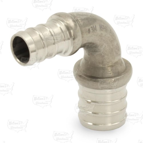 3/4" PEX x 1/2" PEX 304 St. Steel Elbow (Lead-Free)..