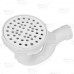 Low-Profile (Short) PVC Floor Drain w/ Round St. Steel Strainer, 2" Hub x 3" Inside Fit