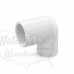 3/4" Barbed Insert x 1/2" Female NPT 90° PVC Reducing Elbow, Sch 40, Gray