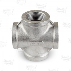 1" 304 Stainless Steel Cross, FNPT threaded