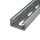 4ft Low-Profile (13/16" x 1-5/8") Metal Strut Channel, Pre-Galvanized Steel, Half-Slotted, 14-Gauge