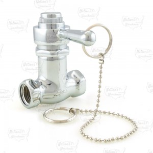 Self-Closing Shower Valve w/ Pull Chain & Lever, Chrome Plated Brass