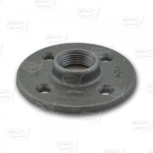 1" Black Floor Flange (Imported)