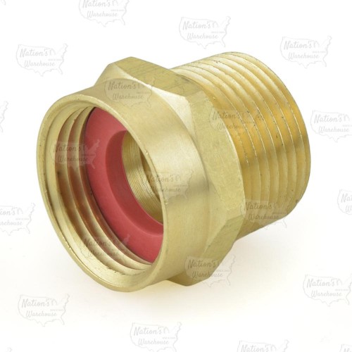 3/4" FGH x 3/4" MIP (tapped 1/2" FIP) Brass Adapter