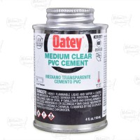 8 oz Medium-Body PVC Cement w/ Dauber, Clear