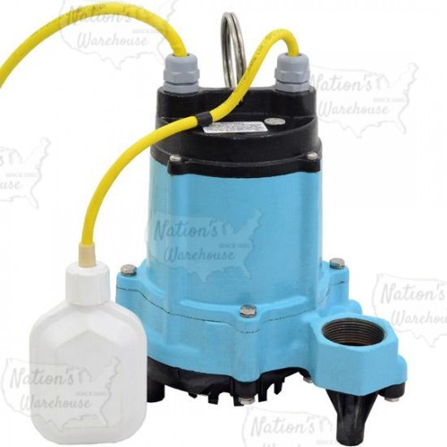 Automatic High Temperature Sump/Effluent Pump w/ Wide Angle Float Switch, 1/3HP, 15' cord, 115V
