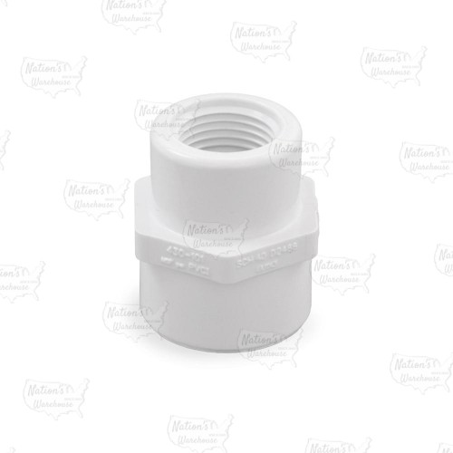 3/4" x 1/2" PVC (Sch. 40) FIP x FIP Coupling