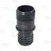 1-1/2" x 1-1/4" Barbed Insert PVC Reducing Coupling, Sch 40, Gray