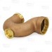 2" FNPT x 1-1/2" Tubular Cast Brass NY Reg P-Trap w/ Cleanout