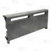 2ft Cast Iron Baseboard Radiator, Floor Standing, 10" H x 2-1/2" D x 24" W..