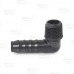 1/2" Barbed Insert x 1/2" Male NPT 90° PVC Elbow, Sch 40, Gray