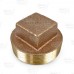 2" MPT Square-Head Brass Plug, Lead-Free