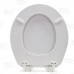 Bemis 33SLOW (White) Mayfair series Basket Weave Sculptured Wood Round Toilet Seat, Slow-Close