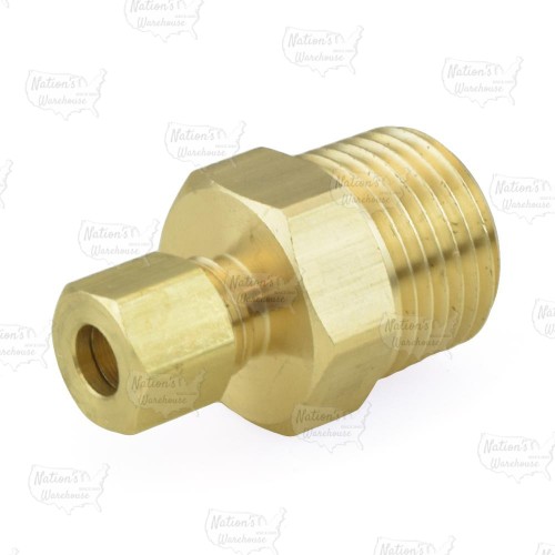 1/4" OD x 1/2" MIP Threaded Compression Adapter, Lead-Free