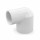 1-1/4" x 1" Barbed Insert 90° Reducing PVC Elbow, Sch 40, Gray